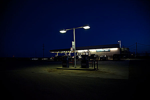 孤单,汽油,车站,夜晚,风格