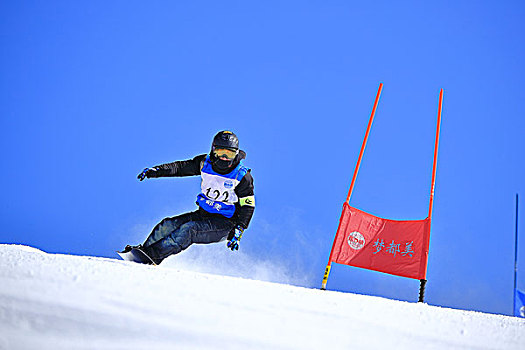 高山单板大回转滑雪比赛