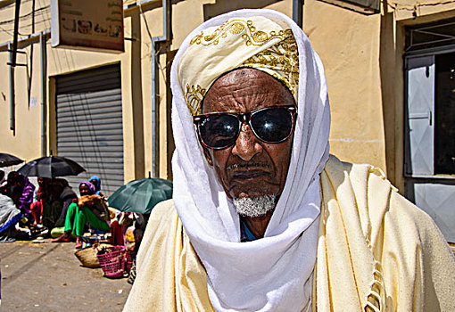 传统,衣服,男人,市场,厄立特里亚,非洲