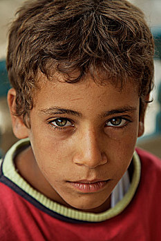男孩,乡村,公里,北方,城市,地区,埃及,六月,2007年