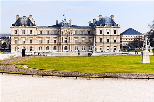 风景,卢森堡,宫殿,花园,巴黎