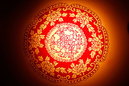剪紙富貴吉祥牡丹