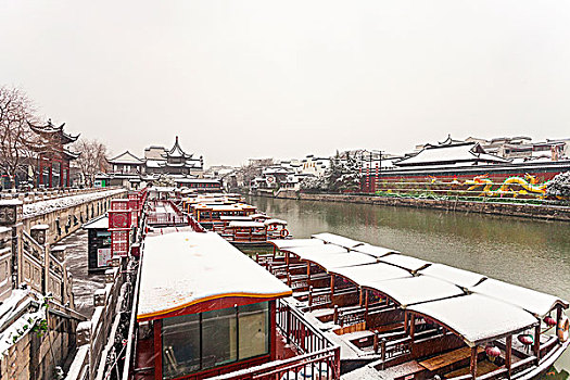 南京夫子庙雪景