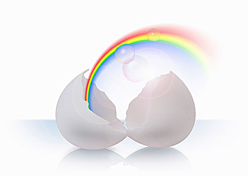 彩虹,蛋壳,数码制图