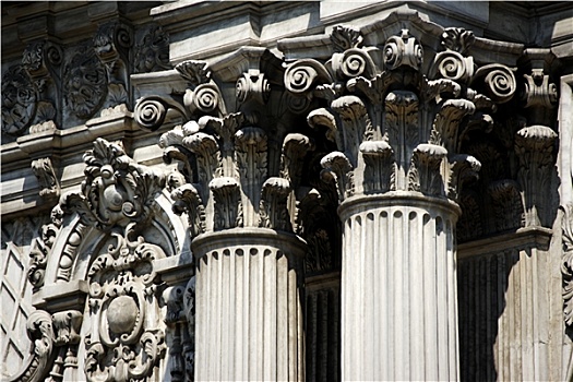 柱子,特写,朵尔玛巴切皇宫,宫殿
