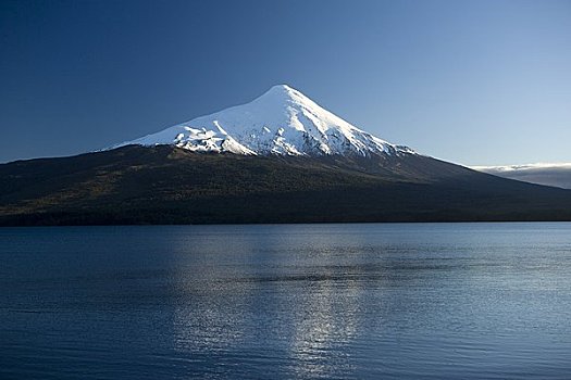 火山,湖,智利