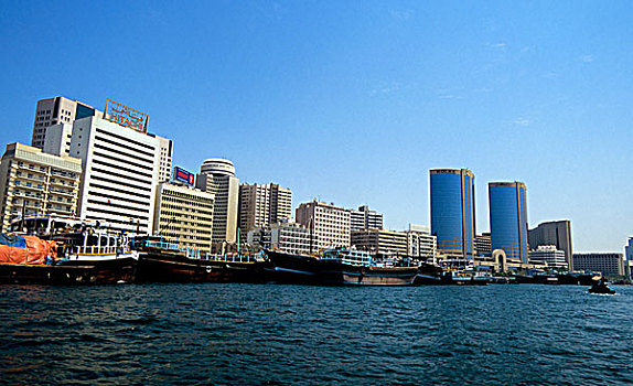 阿联酋,迪拜,建筑,溪流
