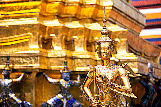 东南亚,泰国,曼谷,大皇宫,寺院,雕塑