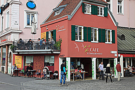 奥地利,格拉茨,街头咖啡馆,人,休闲