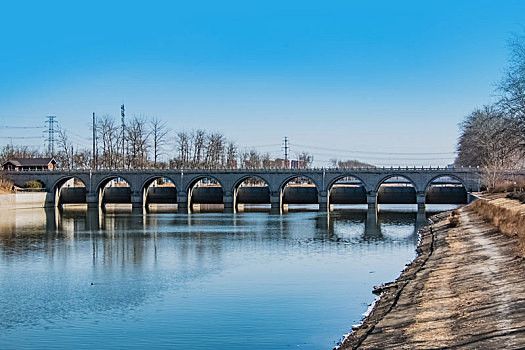 北京市通州区大运河外滩闸桥梁建筑