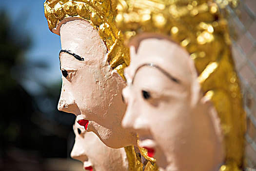 泰国,特写,雕塑,东南亚,庙宇
