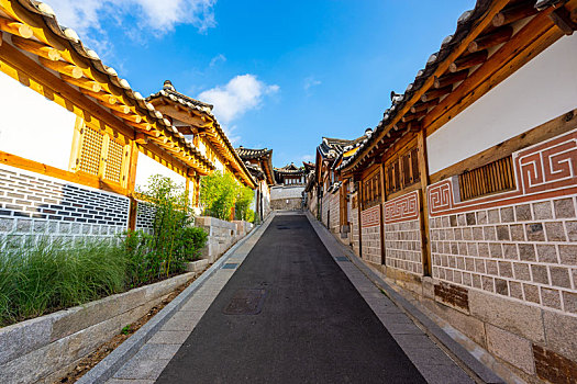 韩国首尔北村韩屋村风光