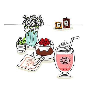 果汁,蛋糕,画框,背景