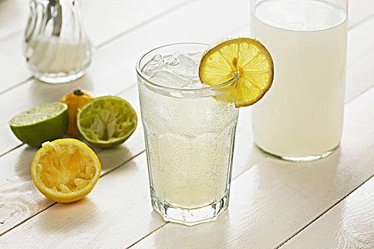 玻璃杯,自制,柠檬水,柠檬