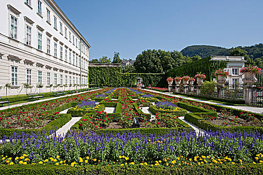 城堡,米拉贝尔,米拉贝尔花园,花园,城堡花园,公园,萨尔茨堡,奥地利,欧洲