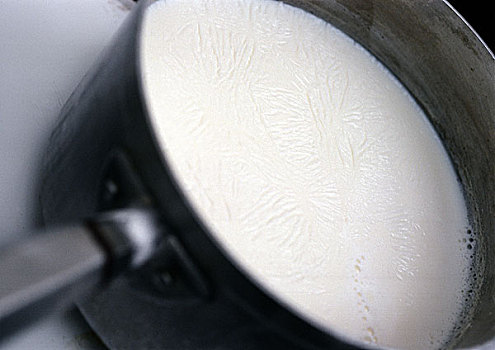 牛奶,炖锅,特写