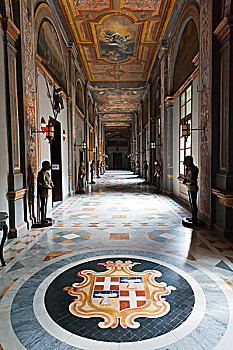 走廊,盾徽,大理石,图案,地面,宫殿,骑士,马耳他,瓦莱塔市,欧洲