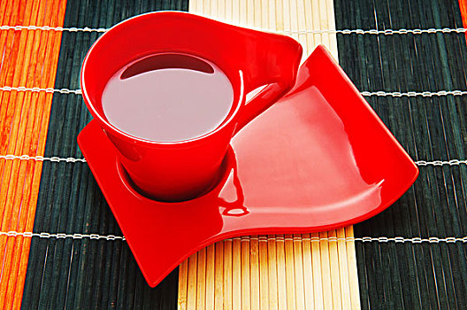 茶杯,木质背景