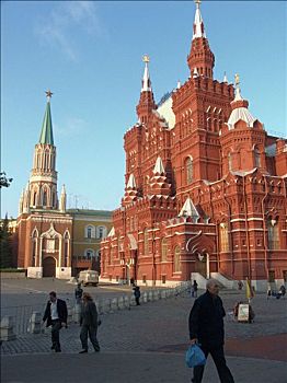 莫斯科,俄罗斯,红场,历史,博物馆,红砖,建筑
