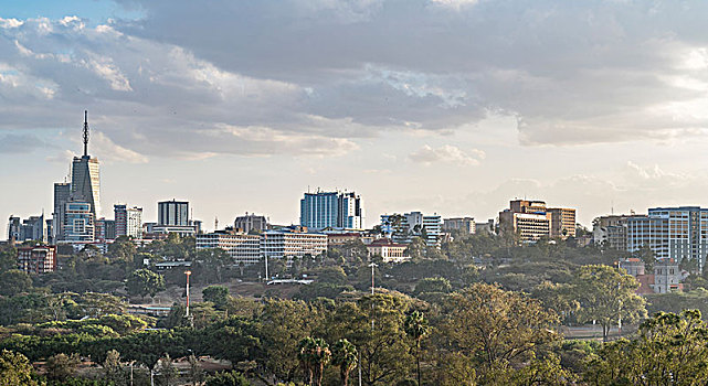 现代建筑,市区,内罗毕,区域,肯尼亚,非洲