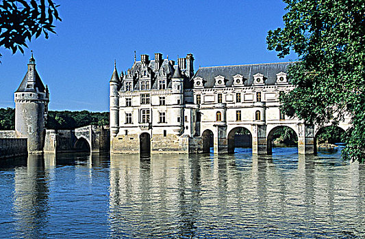 法国,中心,卢瓦尔河,舍农索城堡,城堡,谢尔河