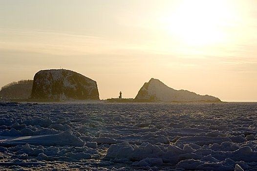 海冰,日落