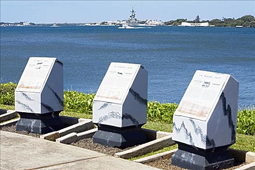 战争纪念碑,港口,亚利桑那军舰纪念馆,珍珠港,檀香山,瓦胡岛,夏威夷,美国