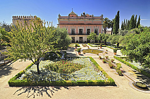 花园,城堡,安达卢西亚,西班牙