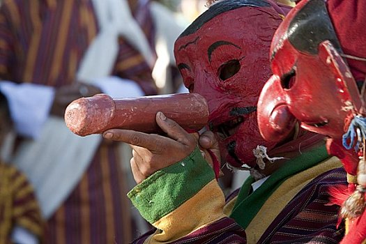 不丹,节日,阴茎,象征