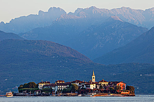 城镇,岛屿,马焦雷湖,意大利
