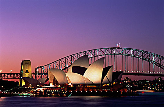 剧院,悉尼歌剧院,悉尼港,桥,悉尼,澳大利亚