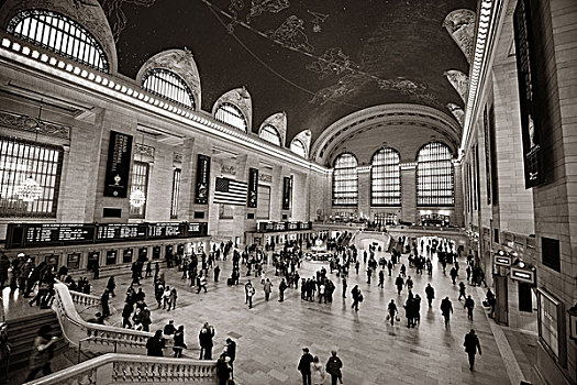 纽约,中心,室内,八月,曼哈顿,车站,地铁,乘客