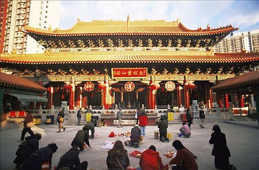 中国,香港,黃大仙祠