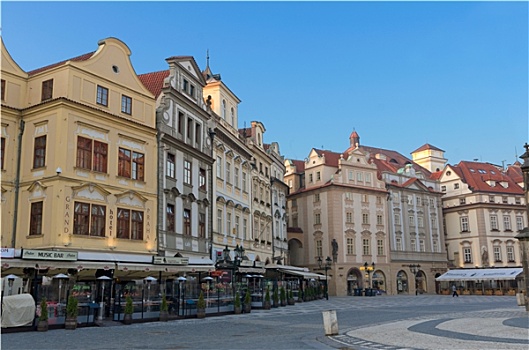 老城广场,旧城广场,咖啡馆,布拉格,波希米亚