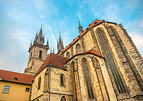 提恩教堂,历史,中心,布拉格,捷克共和国,欧洲