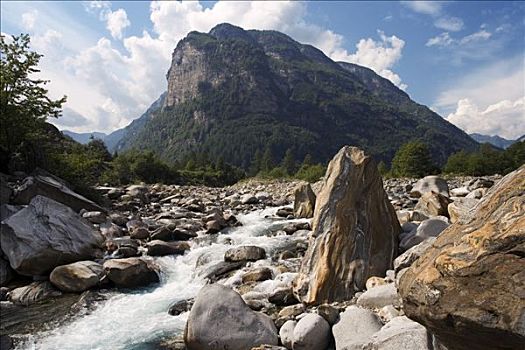 布鲁克山,靠近,山谷,瑞士