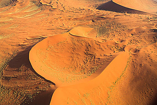 航拍,沙丘,风,纳米布沙漠,纳米比亚,南非