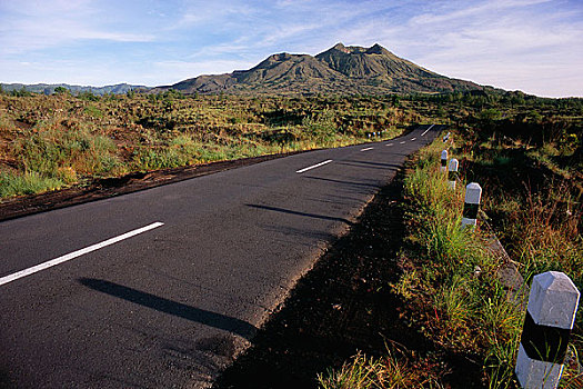 道路,火山,火山口