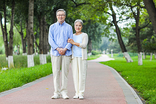 幸福的老年夫妇肖像