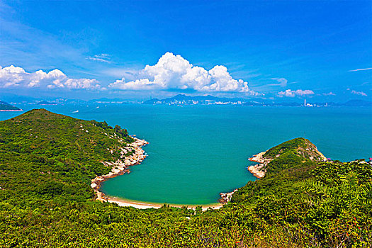沿岸,山景,香港
