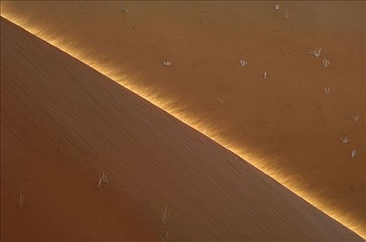 特写,沙丘,沙暴,逆光,纳米布沙漠,纳米比亚,非洲