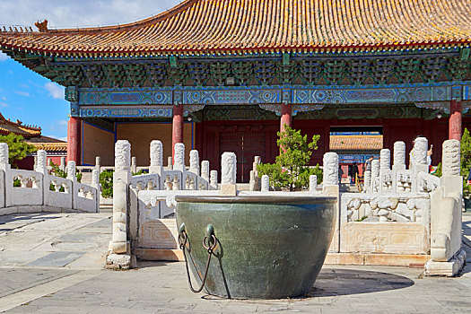 北京故宫太庙里的景色