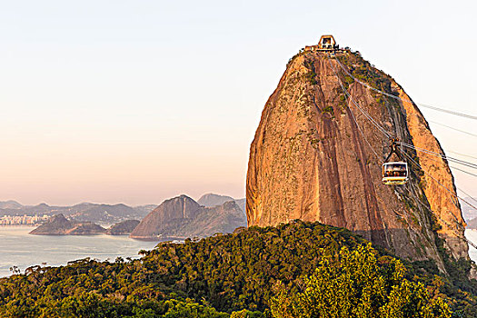 风景,缆车,面包山,里约热内卢,巴西