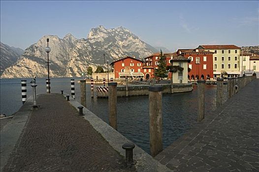 码头,港口,加尔达湖,意大利