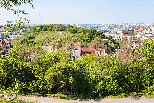 山,城堡,基辅,城市