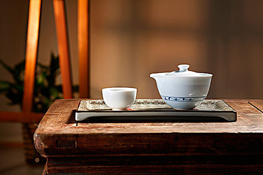 瓷器盖碗茶茶具