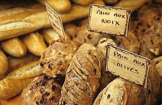 多样,面包,市场货摊,普罗旺斯