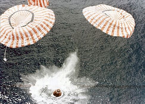 阿波罗15号,胶囊,陆地,降落伞,失败,海洋