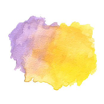 水彩,画刷,紫色,黄色