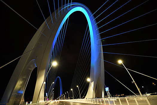 首钢大桥夜景图片